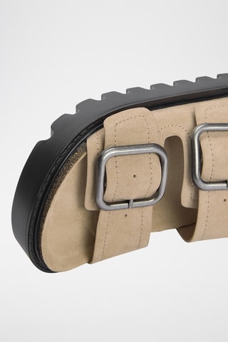 Mules plateformes - Beige