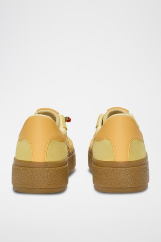 Nubuck Platform Sneakers - Geel