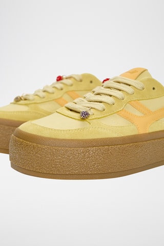Nubuck Platform Sneakers - Geel