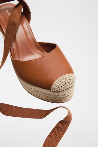 Espadrilles met Sleehak - Bruin