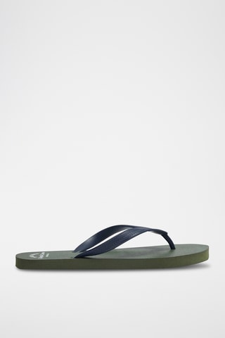 2 Paar Slippers - Donkerblauw en Donkergroen