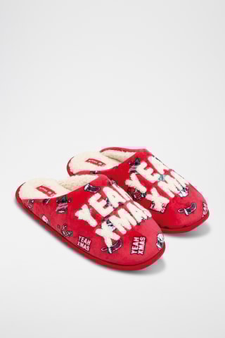 Gevoerde Pantoffels - Rood