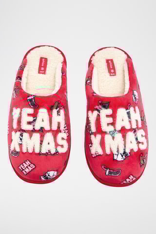 Gevoerde Pantoffels - Rood