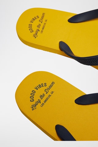 2 Paar Slippers - Donkerblauw en Geel