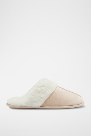 Pantoufles fourrées - Beige