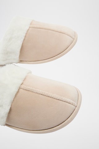 Pantoufles fourrées - Beige