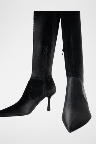 Bottes en velours - Noir