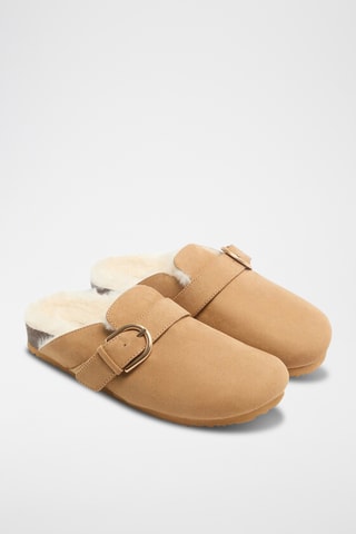 Gevoerde Clogs - Camel