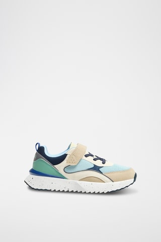 Sneakers - Beige en Marineblauw