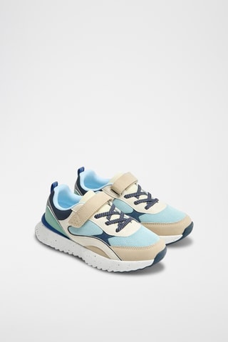 Sneakers - Beige en Marineblauw