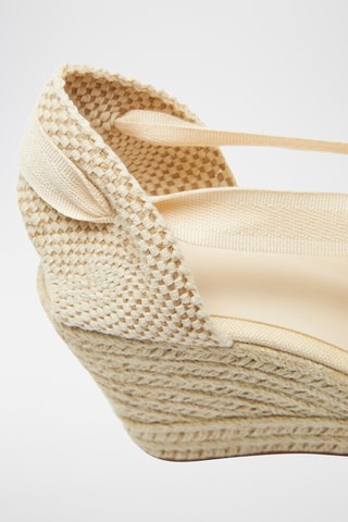 Espadrilles met Sleehak - Ecru