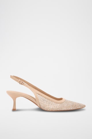 Glinsterende Pumps - Beige