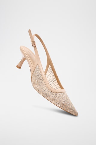 Glinsterende Pumps - Beige