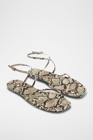 Sandalen - Ivoorkleurig en Donkerbruin