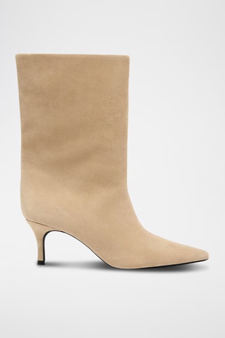 Nubuck Enkellaarzen - Beige