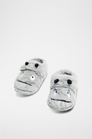 Gevoerde Pantoffels - Lichtgrijs