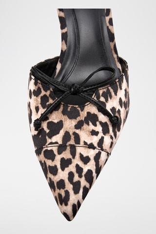 Mules à talons - Ivoire et marron foncé