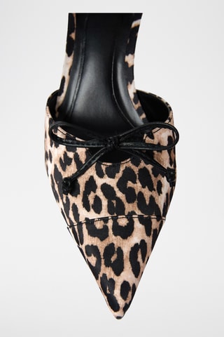 Mules à talons - Ivoire et marron foncé