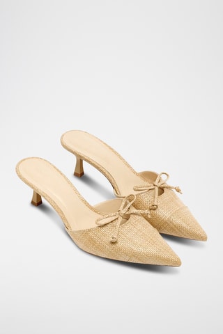 Mules à talons - Beige