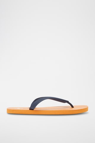 2 Paar Slippers - Oranje en koningsblauw