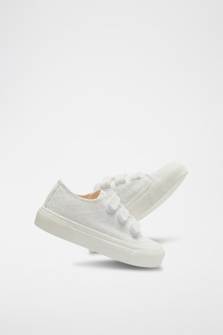 Tennis en broderie anglaise - Blanc