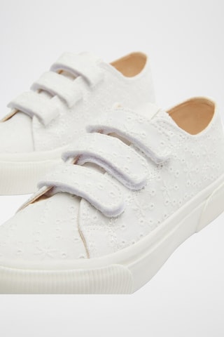 Tennis en broderie anglaise - Blanc