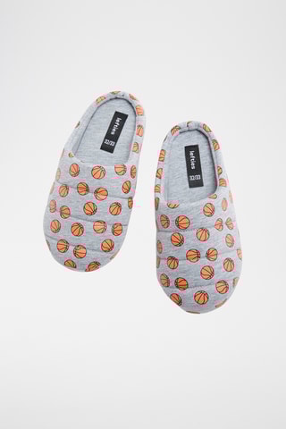 Pantoffels - Gemêleerd Lichtgrijs