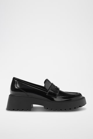 Gelakte Mocassins - Zwart