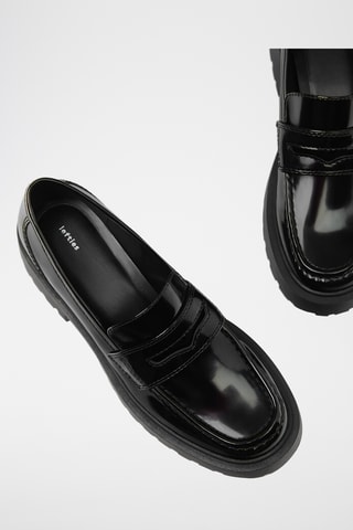 Gelakte Mocassins - Zwart