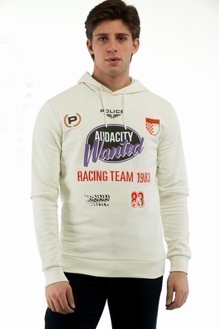 Felpa con cappuccio - Bianco