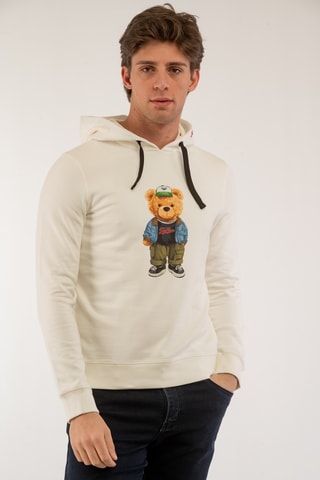 Felpa con cappuccio - Bianco