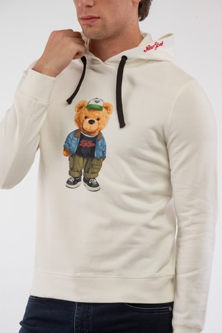 Felpa con cappuccio - Bianco