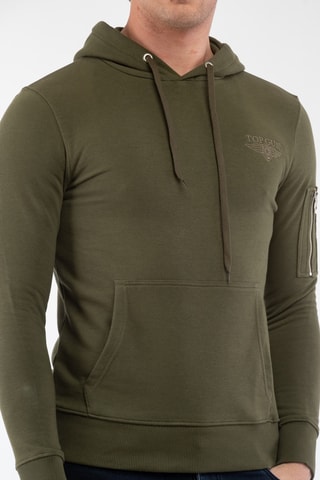 Felpa con cappuccio - Verde