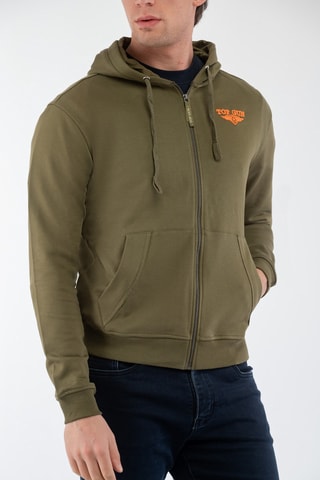 Felpa con cappuccio - Verde