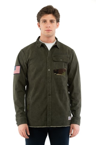 Camicia in jeans - Verde