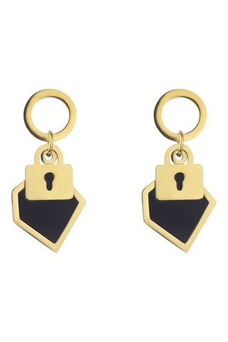 Creolen - Goudkleurig en zwart - Marc Malone