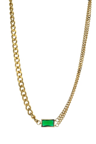 Ketting Goudkleurig en groen - Marc Malone