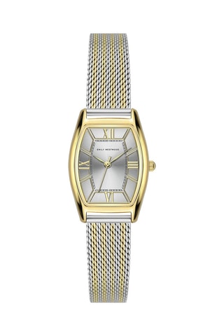 Roestvrijstalen Quartz Horloge - Zilverkleurig en Goudkleurig- Emily Westwood