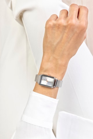 Stalen Quartz Horloge - Zilverkleurig - Victoria Walls