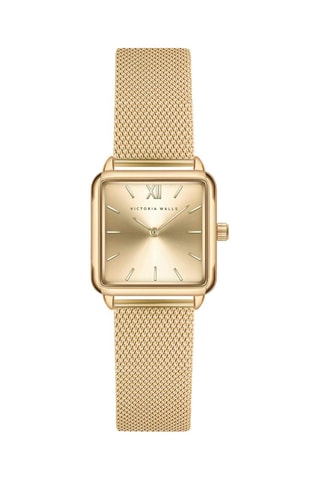 Stalen Quartz Horloge Goudkleurig   - Victoria Walls