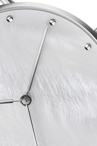 Stalen en Parelmoeren Quartz Horloge - Zilverkleurig - Emily Westwood