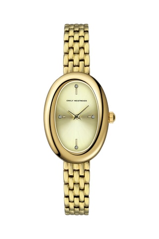 Stalen Quartz Horloge - Goudkleurig - Emily Westwood