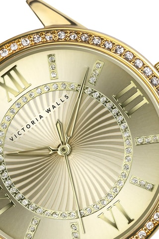 Stalen Doublé Ion Geelgoud Quartz Horloge