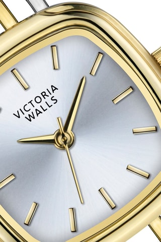 Stalen Quartz Horloge - Goudkleurig en zilverkleurig - Marc Malone