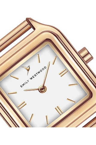 Stalen Quartz Horloge - Roségoudkleurig en zilverkleurig - Emily Westwood