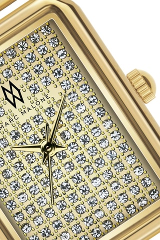 Stalen Quartz Horloge - Goudkleurig - Marc Malone