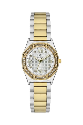 Stalen Quartz Horloge - Zilverkleurig en Goudkleurig - Marc Malone