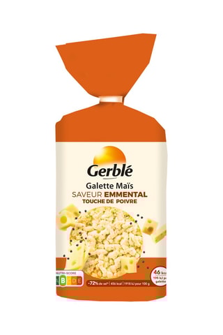 8 x Galettes Maïs Saveur Emmental et Poivre - 123 g