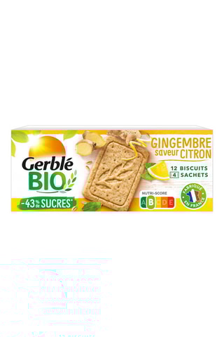 6 x Sablé gingembre citron bio - 132 g
