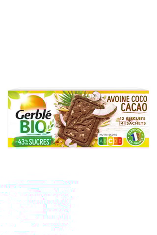 6 x Biscuits avoine coco cacao bio - 132 g